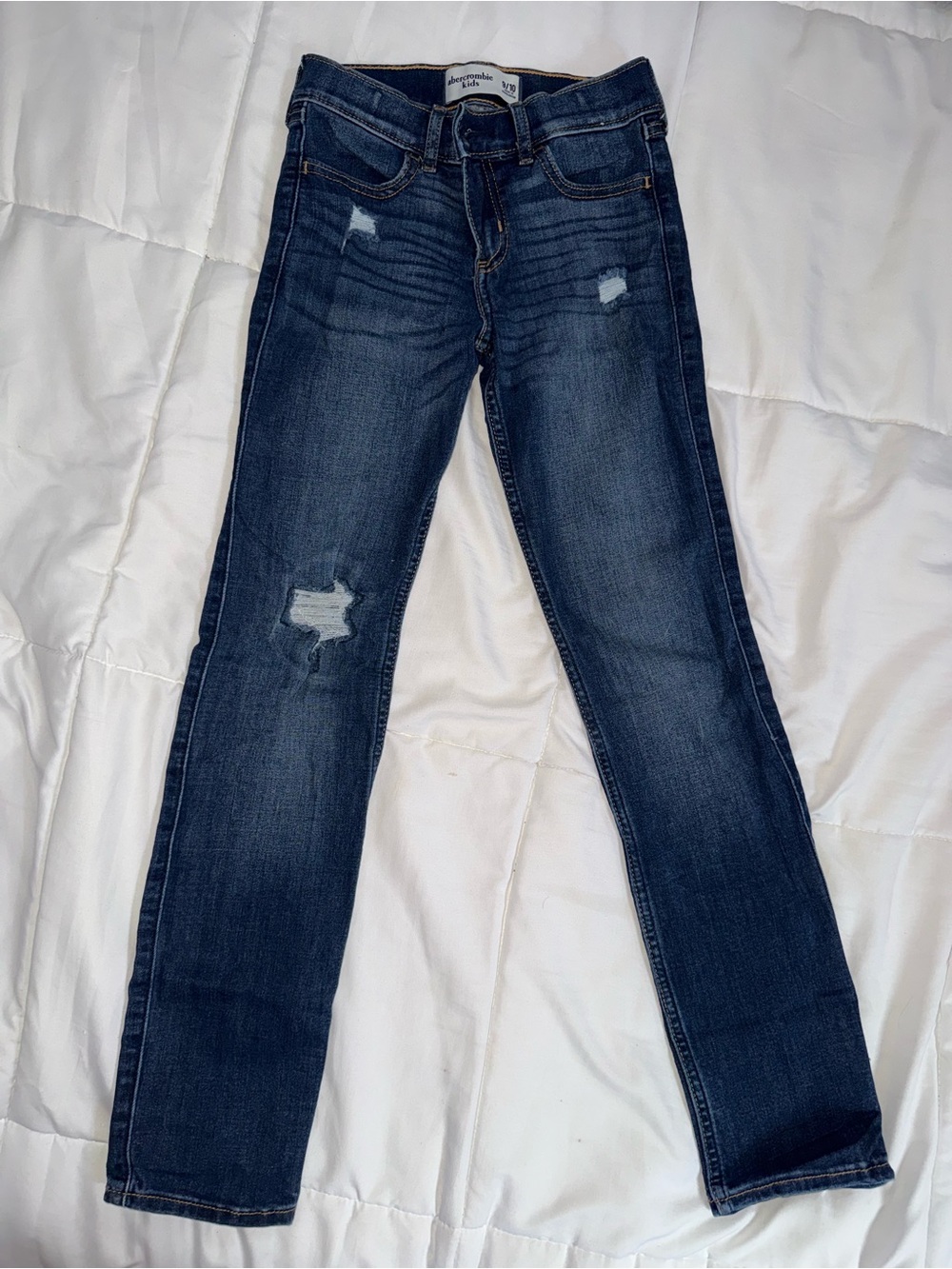 abercrombie kids, girls Dark Blue Distressed Skinny Jeans